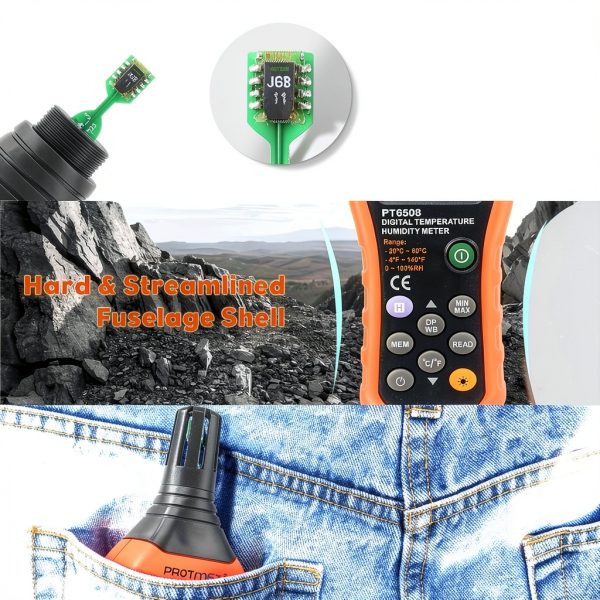 Peakmeter PT6508 Temperature Hygrometer Digital HVAC Meter-6