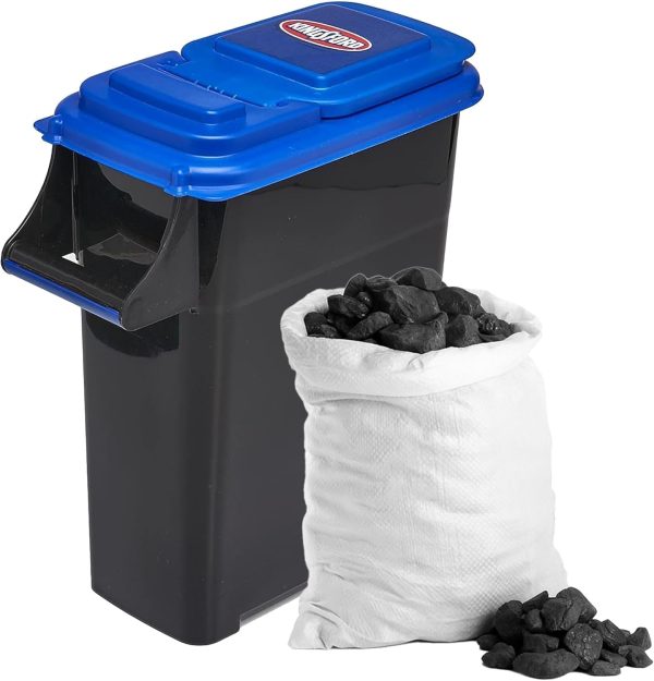 Buddeez Charcoal Storage Bin Heavy Duty Plastic Stackable-4