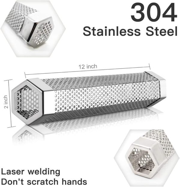 JIIGAAT Stainless Steel Smoker Box Wood Pellet Grill-1