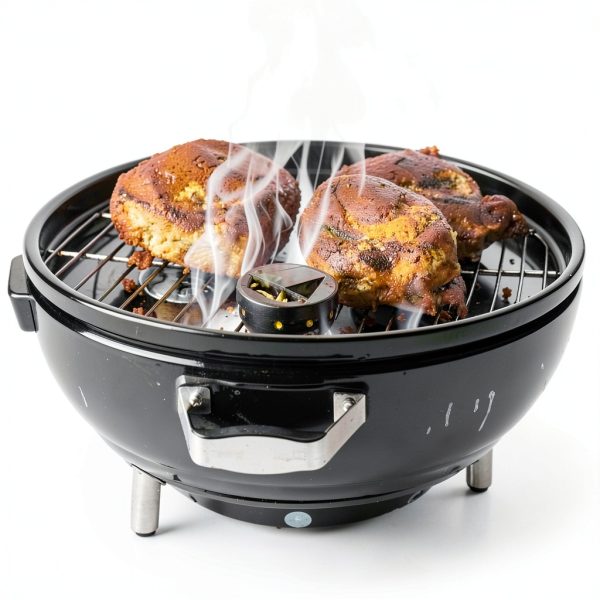Onlyfire Chef Smoker Box Charcoal Grill Enamelled Black-5