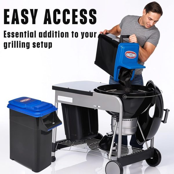 Buddeez Charcoal Storage Bin Heavy Duty Plastic Stackable-2