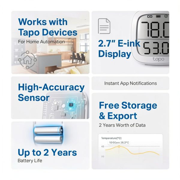 Tapo T315 Smart Temperature Humidity Monitor E-ink Display-1