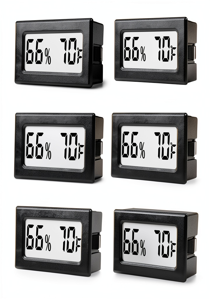 TASOGEN digital hygrometer thermometer placed in a jar showing clear display