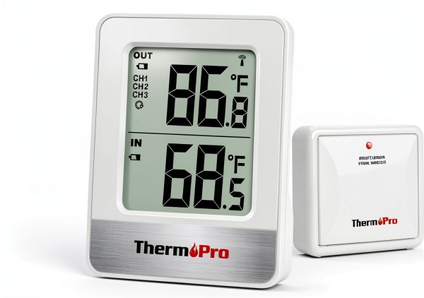 ThermoPro Indoor Outdoor Thermometer Wireless 500ft Range-0