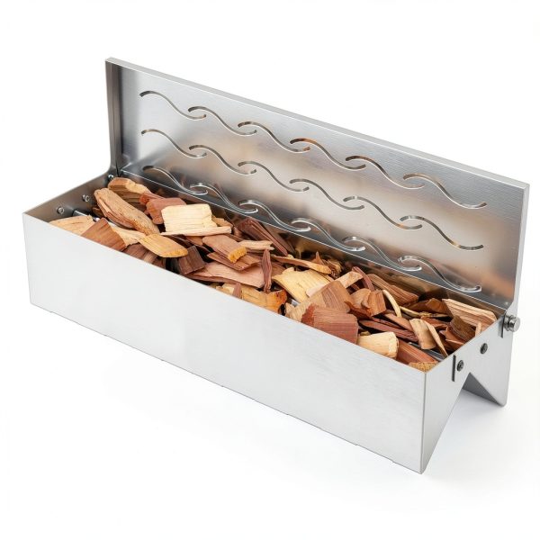 Skyflame Wood Chip Smoker Box Stainless Steel Gas Grill-1