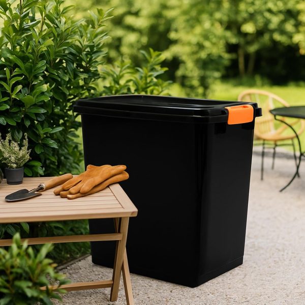 Maxdot Pellet Storage Box 3 Sets 22lb Capacity Flip Lid-6