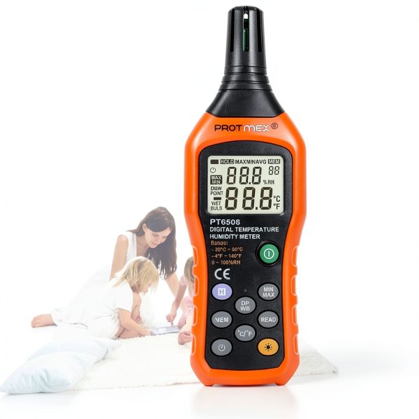 Peakmeter PT6508 Temperature Hygrometer Digital HVAC Meter-1