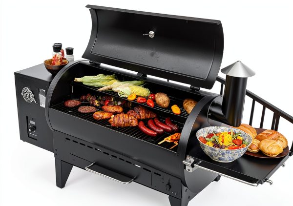 Brati Pellet Smoker Stack Chimney Wood Fuel Alloy Steel-5