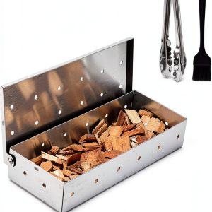 Keliheyle Stainless Steel Smoker Box for Grills Easy to Use-0