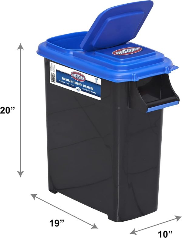 Buddeez Charcoal Storage Bin Heavy Duty Plastic Stackable-5