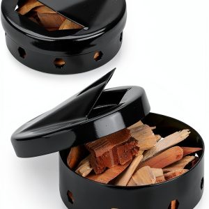 Onlyfire Chef Smoker Box Charcoal Grill Enamelled Black-0