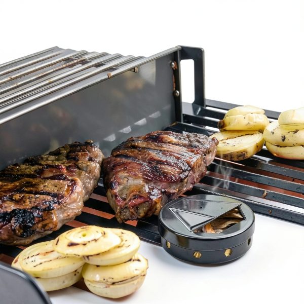 Onlyfire Chef Smoker Box Charcoal Grill Enamelled Black-2