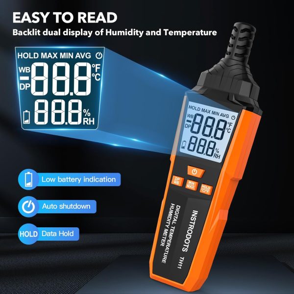 Temperature Humidity Meter Instrodots TH11 Orange-3