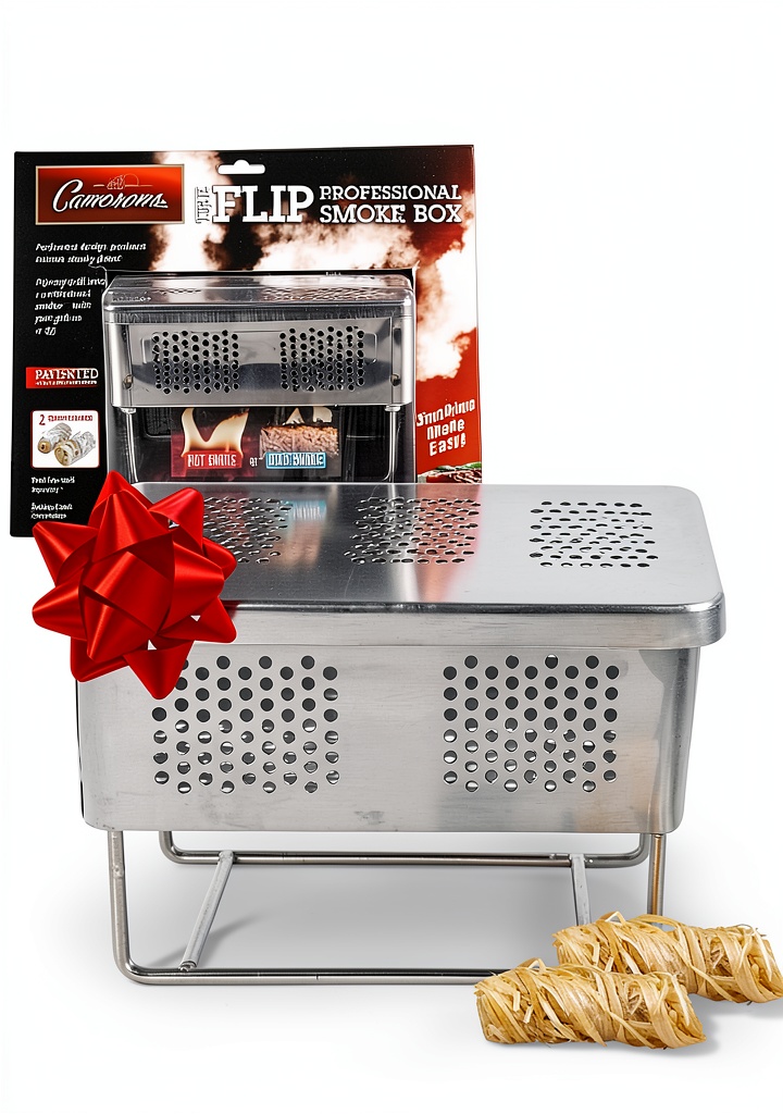 Camerons Flip Professional Smoke Box on a grill
