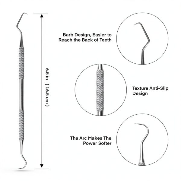 Stainless Steel Dental Tool by lee70 Ergonomic 6.5 inch-1