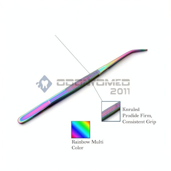 OdontoMed2011 Dental 5-Piece Steel Kit with Mirror Probe Tweezer-2