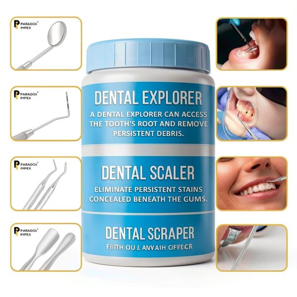 Dental Tartar Removal Kit PARADOX IMPEX Stainless Steel Fogless Mirror-3