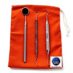 Dental Tartar Scraper Set Osung Instrument Kit with Bright Pouch-0