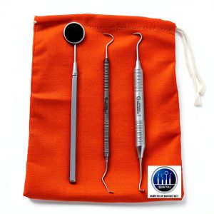 Dental Tartar Scraper Set Osung Instrument Kit with Bright Pouch-0