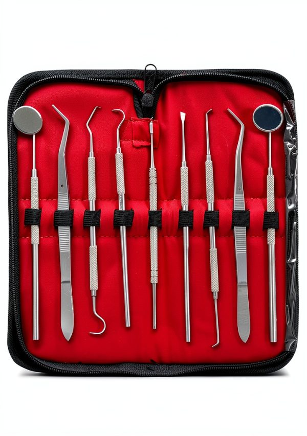 German Dental Scaler Pick Set 9PCS by CYNAMED Dental Instrument Kit-0