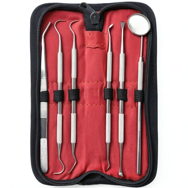 Dental Tools Kit Professional Set by SurgicalOnline 6 Piece with Pouch-1