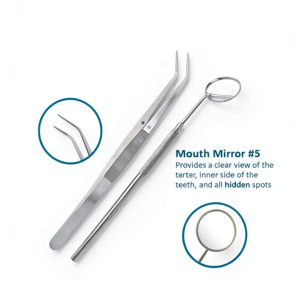 Dental Tools Kit Professional Set by SurgicalOnline 6 Piece with Pouch-3