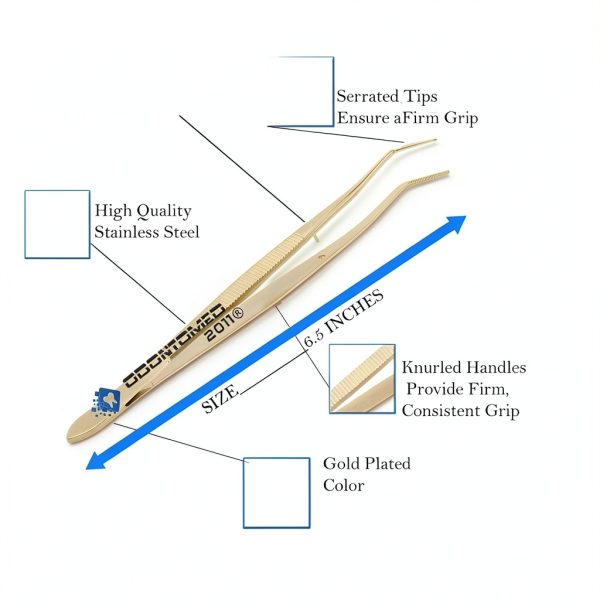 OdontoMed2011 3-Piece Gold Plated Stainless Steel Dental Set GLD-03-2