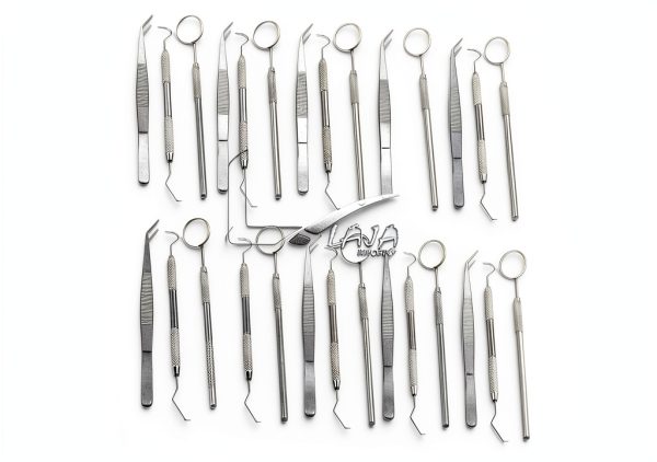 Dental Instrument Set 45‑Piece Basic by LAJA IMPORTS Silver Economy-0