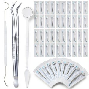 Disposable Dental Tools 50-Set by TrelaCo - Single Use Mirror, Pick &-0