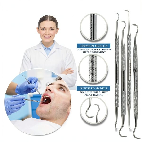 Dental Hygiene Kit A2Z 24pc Stainless Steel Dental Instrument Set-5
